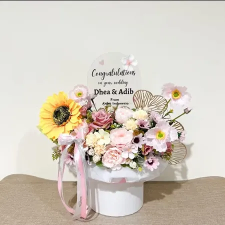 Bloom Box Akrilik Ucapan Wedding Palmerah