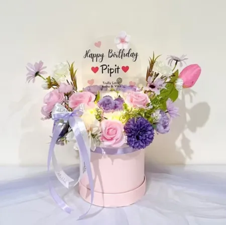 Bloom Box Akrilik Ucapan Ulang Tahun Palmerah